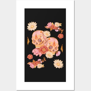 Mexican Skulls and Flowers Posters and Art